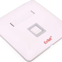 ExTell - Face Plate, Right-angle, 90°Entry, 86 * 86, Snap-In, with Shutter, 1-Port, white | saimea.com